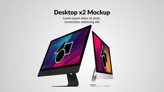 Creative Devices Desktop 05 &ndash; Stylish Desktop Computer Mockups, Creative Screen Displays and Animated Device Presentations for Website Showcases, App Promos and Digital Branding