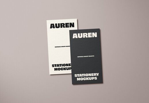 Overlapping DL Flyers Stationery Mockup For Branding And Advertising Design