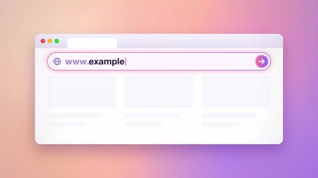 Modern browser interface with http www com website address input bar