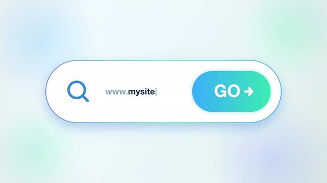 Search bar UI interface concept with www http and com web address