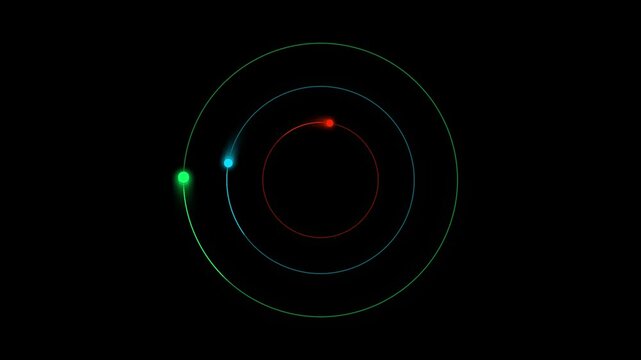Abstract Neon Orbital Resonance Loop Seamless Loop with #ff0055 sol...