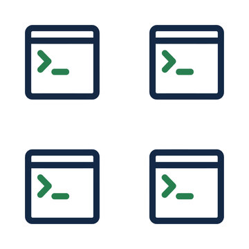 Command Line Terminal and Software Development Interface Vector Icons