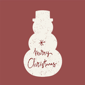 Vintage Christmas Ornaments. Silhouette Hand Drawn Vector Set