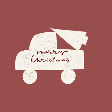 Vintage Christmas Ornaments. Silhouette Hand Drawn Vector Set