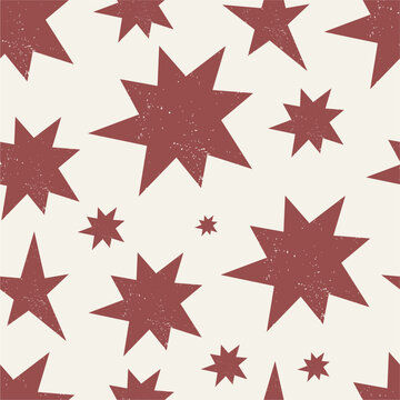Vintage Christmas Ornaments. Silhouette Hand Drawn Vector Seamless pattern