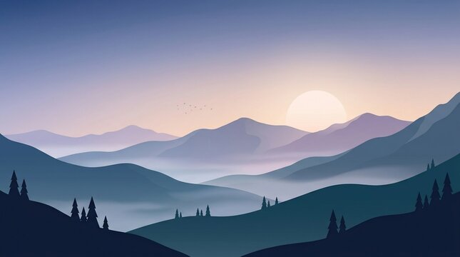Mountain landscape vector