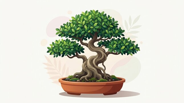 Bonsai tree illustration