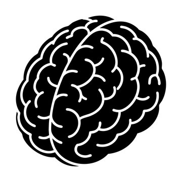 brain vector silhouette