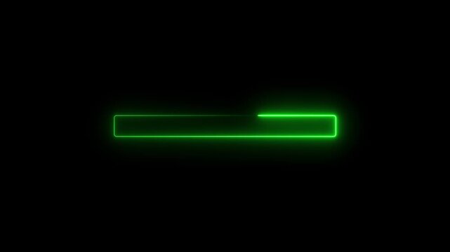 Green neon glowing logo reveal with futuristic light effects4k animation video.