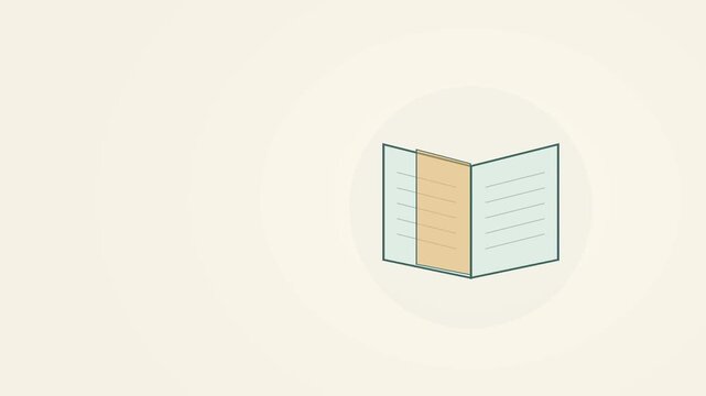 Open book with softly turning illustrated pages