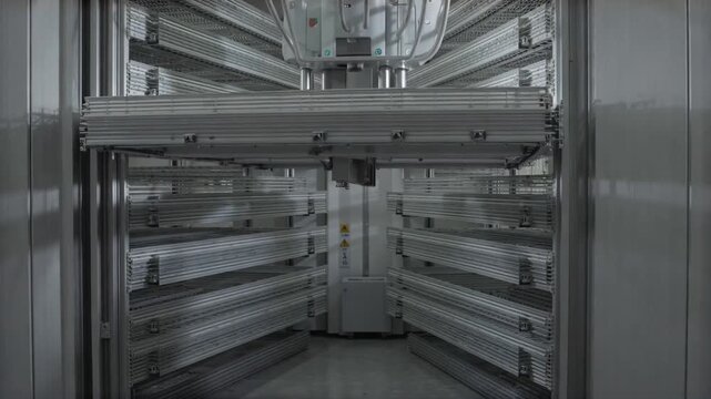 Automated shuttle retrieving storage tray