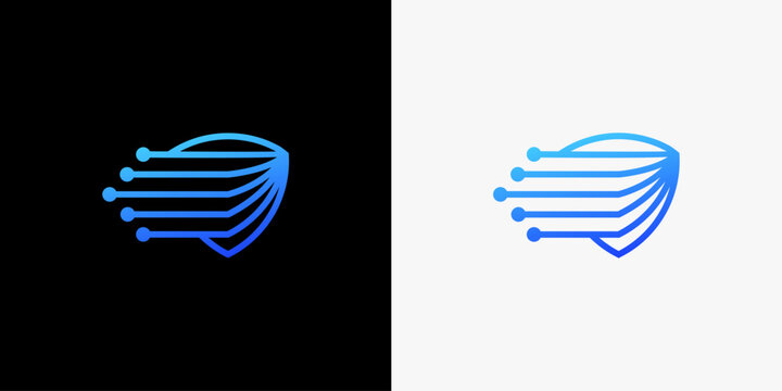 Digital Shield Technology Security Concept.