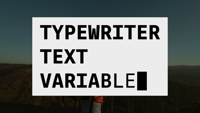 Typewriter Text Variable