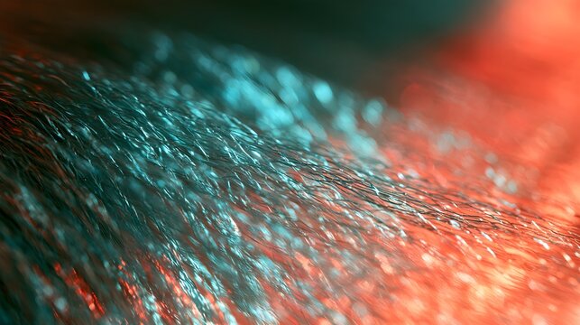Loosely woven silk threads catching light