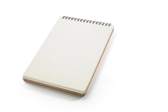 Notebook isolated on white background