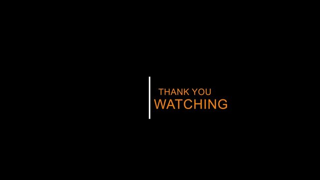 Thank you for Watching Smooth Text Animation .4K
