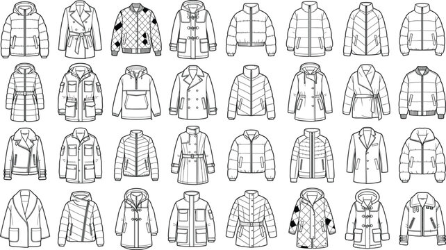 Winter Coat and Jacket Collection Featuring Puffer Jackets, Quilted Coats, Trench Coats, Parkas, Double Breasted Outerwear and Hooded Designs