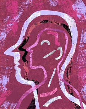 Silhouette Within Silhouette &ndash; Self-Identity Concept