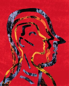 Silhouette Within Silhouette &ndash; Self-Identity Concept