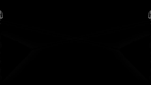 Animated spider web expansion effect with flexible elastic strands, Halloween horror VFX overlay, ultra HD 4k seamless motion. contracting with elastic silk thread motion on a black background