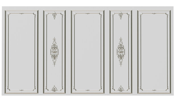 Classic Neoclassical French Style Wall Paneling Molding