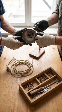 man working in workshop