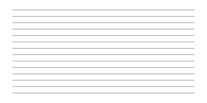 Set of parallel black horizontal grid lines for note paper background template or manuscript document layout.