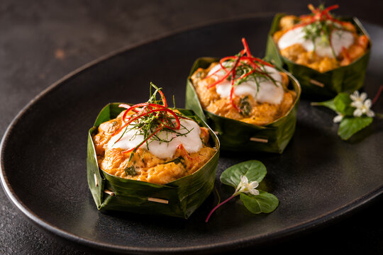 Hor Mok Thai fish curry custard fine dining