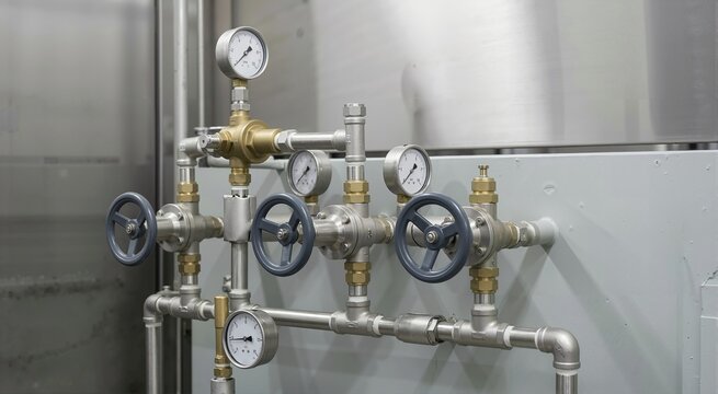 Airlock pressure control valves. Pressure regulation and airlock control equipment