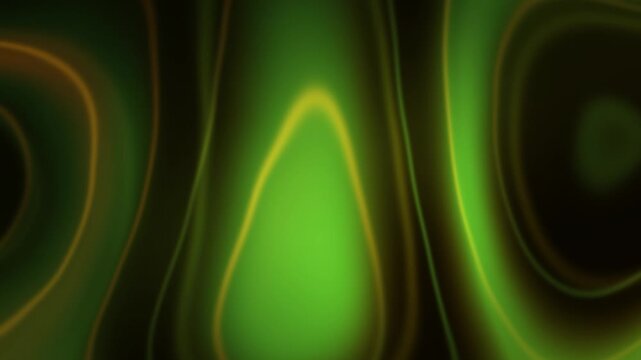 Green and black abstract gradient with smooth yellow highlights in a looping motion