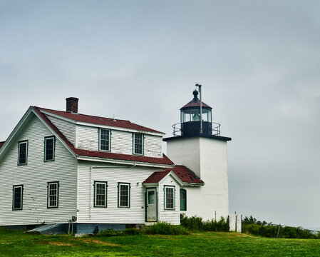 Fort Point Light (also known as Fort Point Lighthouse), built in 1857, an active historic lighthouse located in Fort Point State Park in Stockton Springs, Maine, New England