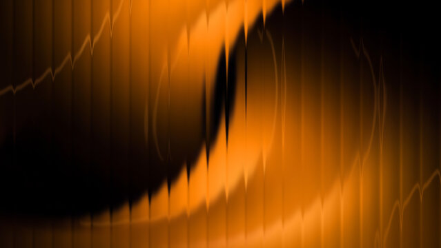Abstract glassmorphism background featuring glowing wave orange light curves gradient with frosted fractal ribbed glass texture, perfect for premium modern tech graphic designs.