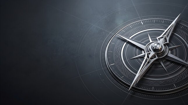 Compass navigation tool symbolizing direction and exploration.