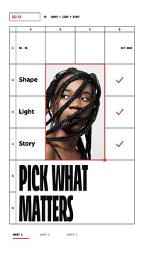 Selection Grid Stories / Editorial Spreadsheet Photo With Cell Selection and a Checklist for Photography Portfolios and Social Media / Vertical / Part 05