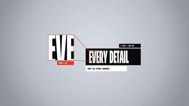 Selection Grid Titles / Bold Editorial Magnified Text With a Zoom Callout and Red Guides for Design Showcases, Product Videos and Social Media / Horizontal / Part 08