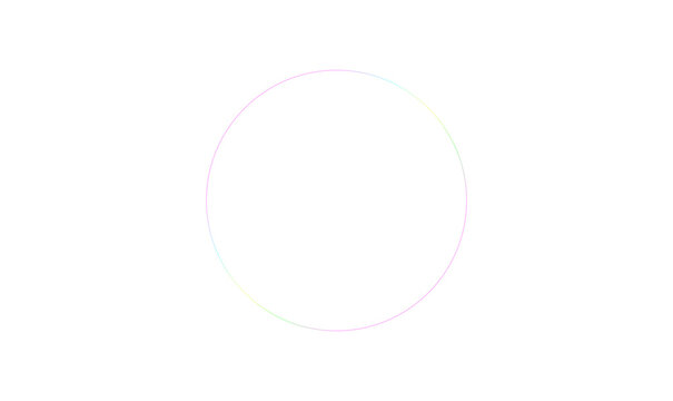 Circle gradient outline ring holographic line art vector graphic for website banner background design