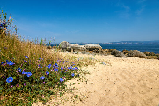 Tulla beach, in Bueu, Pontevedra, Spain.