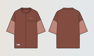 Modern Cut and Sew T-Shirt Collection with Panel Patterns and Graphic Designs