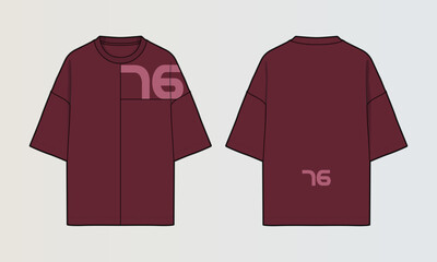 Modern Cut and Sew T-Shirt Collection with Panel Patterns and Graphic Designs