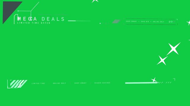 Top accent appearing HUD overlay forming elements moving creating product ad on transparent layer