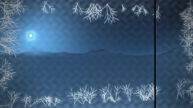 Cyan frost fringe angled view at work