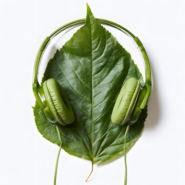 Headphones Crafted from a Leaf