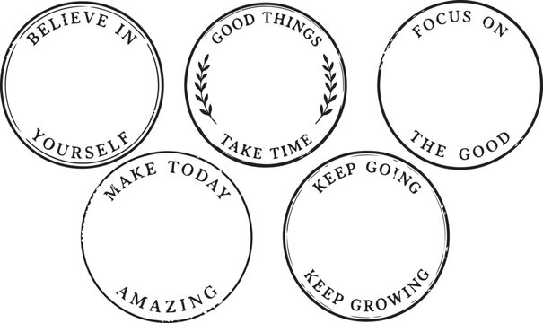 set of grunge vector rubber stamps with encourage text