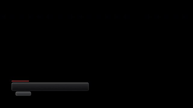 Dark Glass Lower Third Banner with Red Accent Line on Transparent
