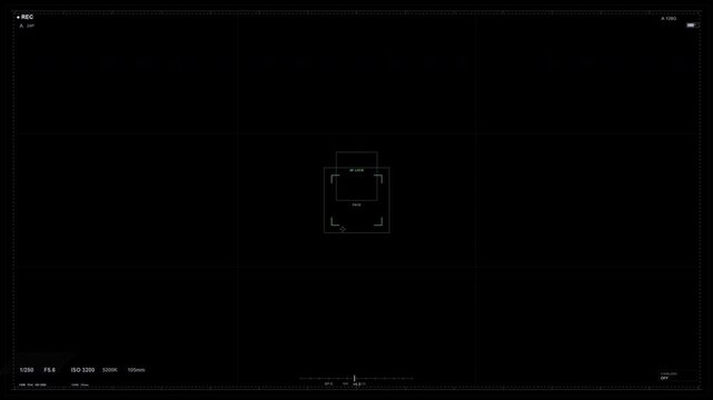 Face detection autofocus square locking on camera display interface