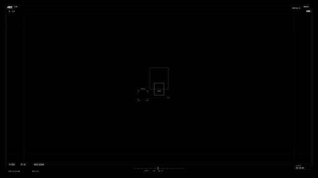Viewfinder bracket descending into lower central autofocus box frame