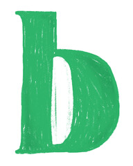 Letter b png crayon font, transparent background © Rawpixel.com