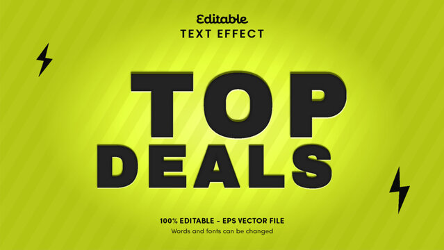 Top deals Black Friday stamp editable text effect with heavy black letters pressed into acid yellow