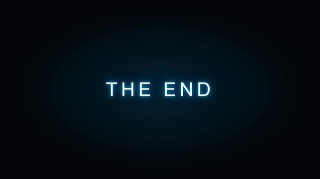 The End Particle Burst Text Explosion Animation 4K