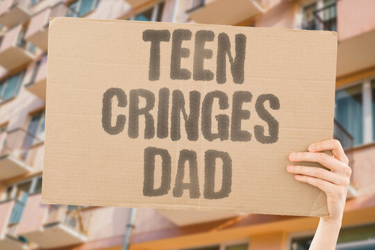 "Teen cringes dad" Parents embarrass children publicly. TEENAGER. DAD. EMBARRASSMENT. PARENTS. CRINGE.